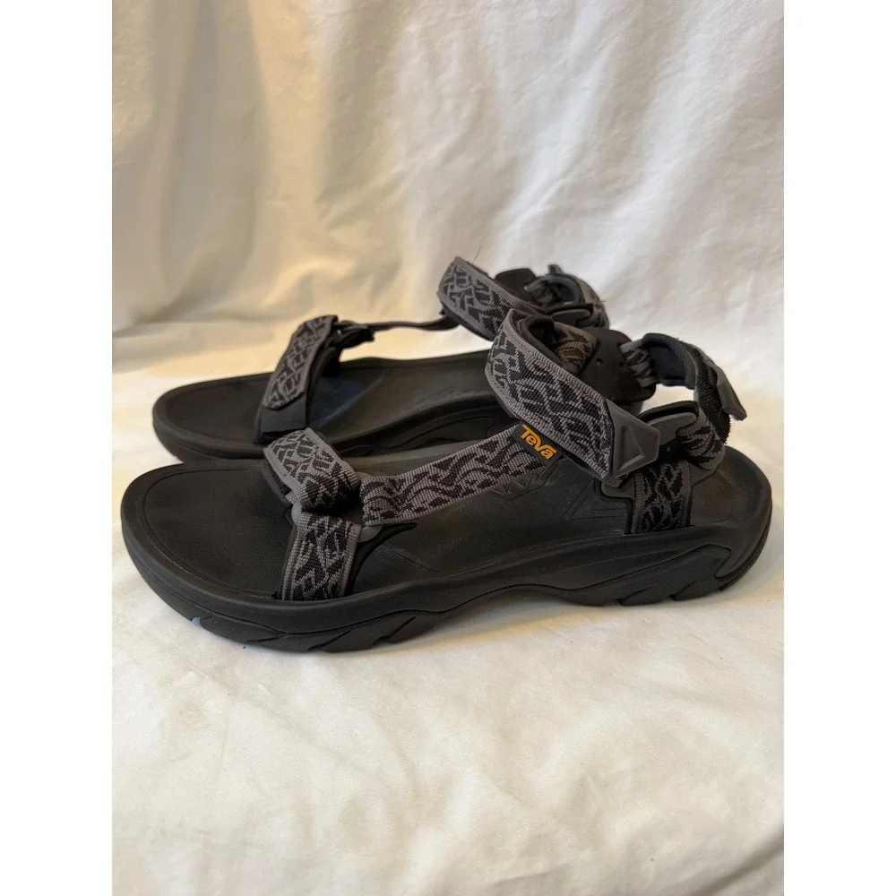 Teva Hurricane XLT2 Sport Sandals Mens 12 Black Grey Geometric 1102456